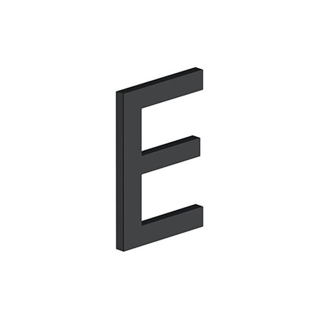 Deltana 4 LETTER E, E SERIES W/ RISERS, STAINLESS STEEL in Paint Black RNE-EU19